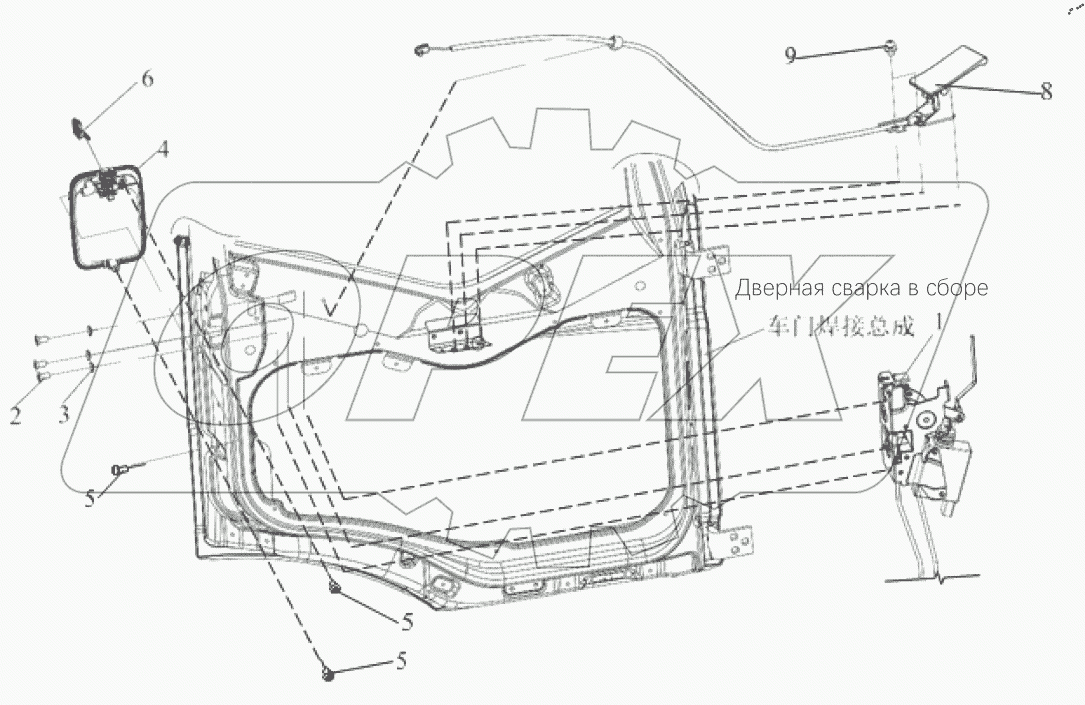  Механизм блокировки дверей