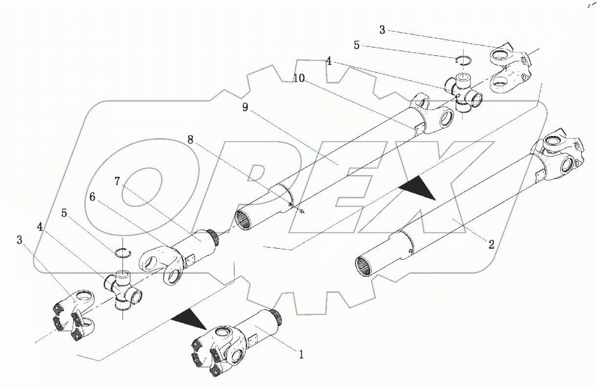  Передача приводного вала