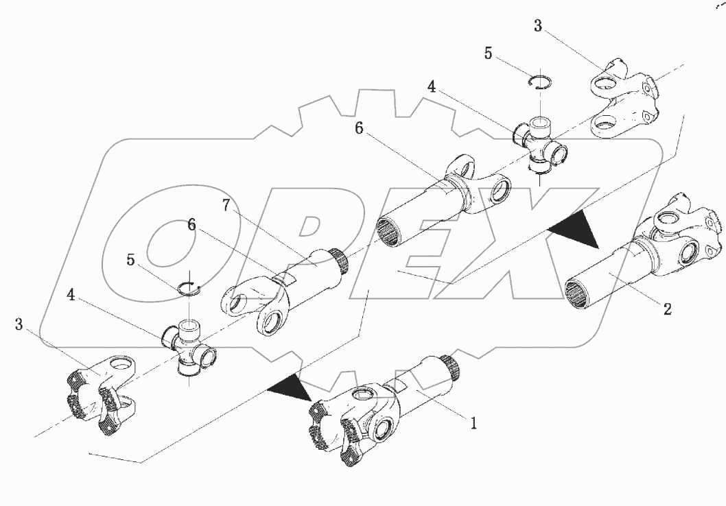  Ведущий вал заднего моста