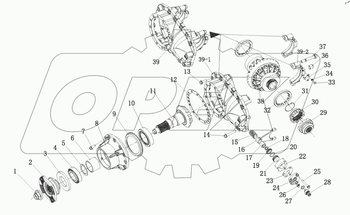  Блок логики редуктора переднего моста