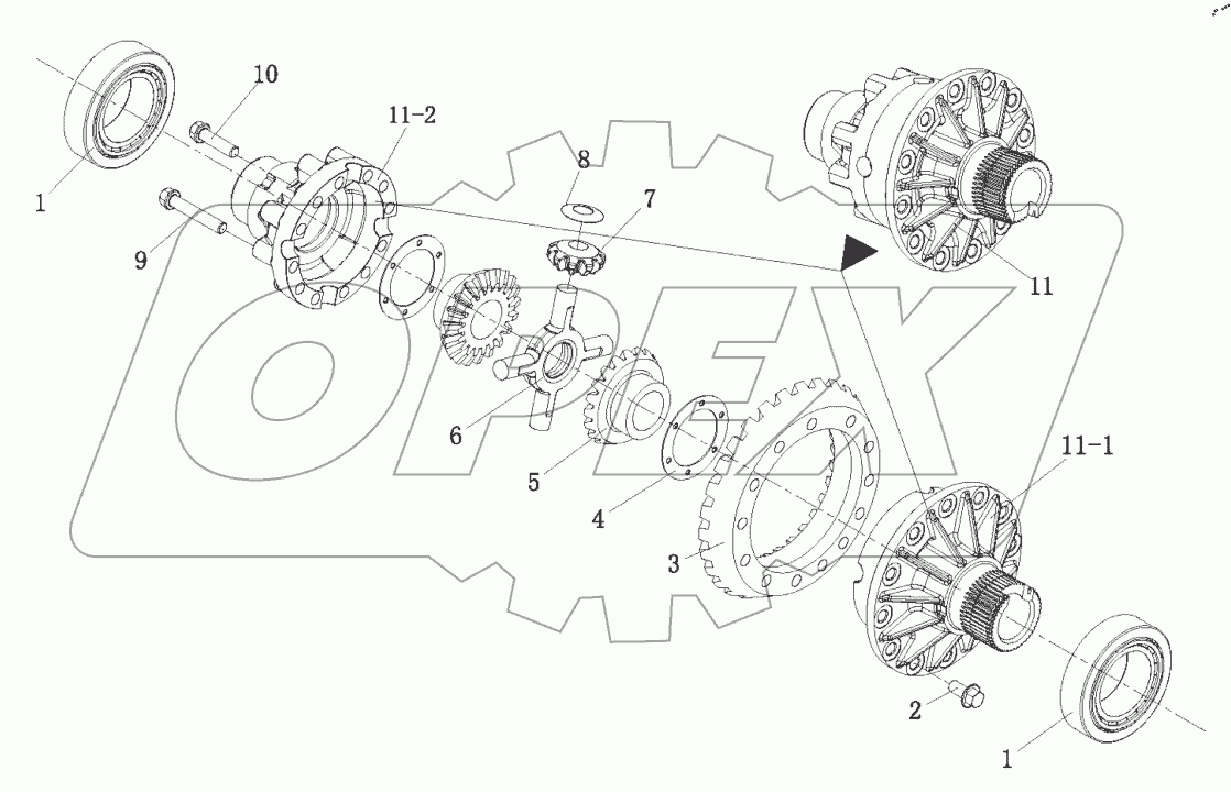  Дифференциал переднего моста в сборе