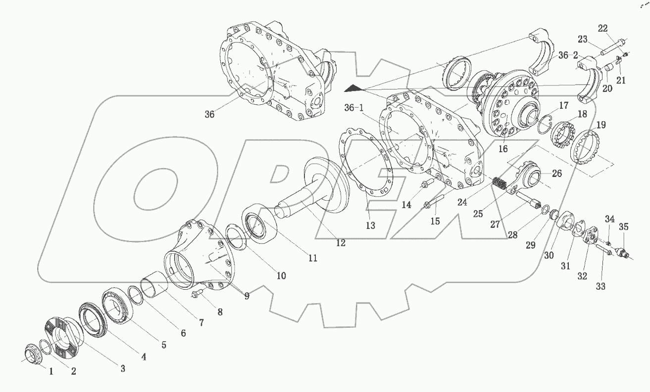  Блок логики редуктора заднего моста