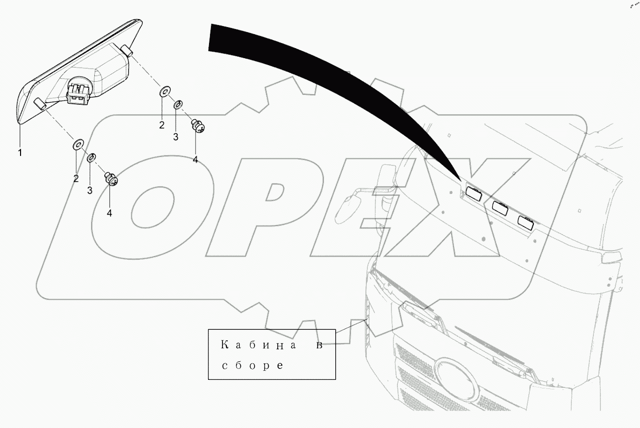  Передняя декоративная лампа