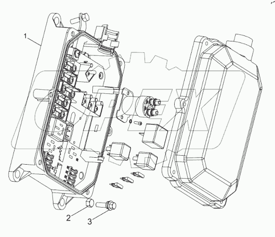  Схема блока предохранителей шасси