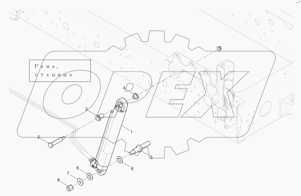  Гидравлическое опорное устройство кабины