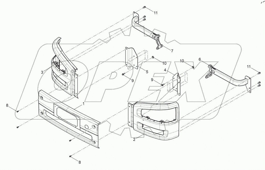  Передний бампер (II)