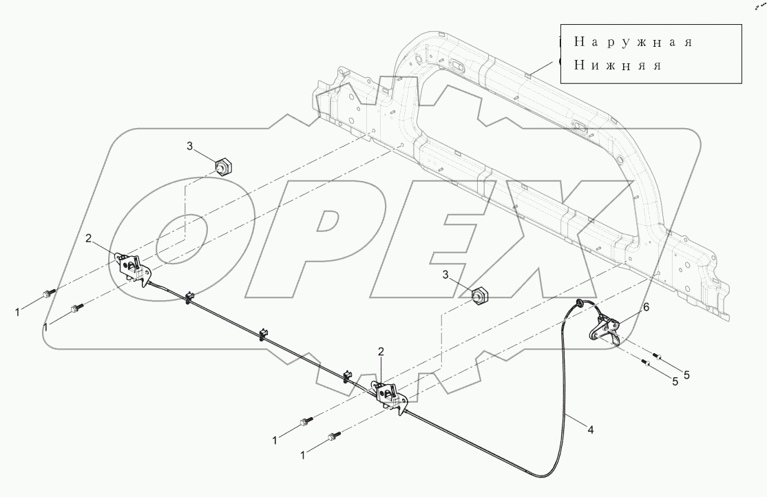  Замок передней стенки и ручка открывания
