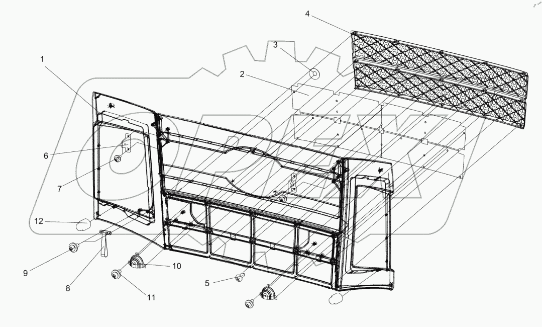  Наружная панель передней стенки