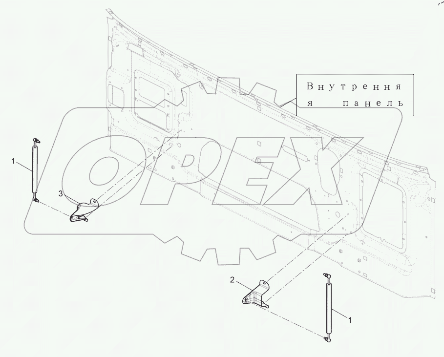  Пневмопружина и Кронштейн