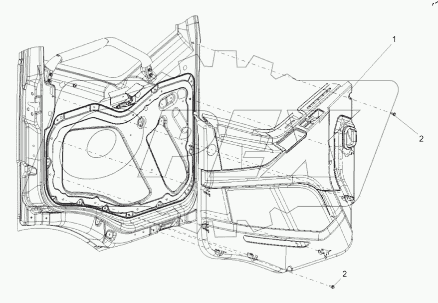  Внутренняя обшивка передней двери