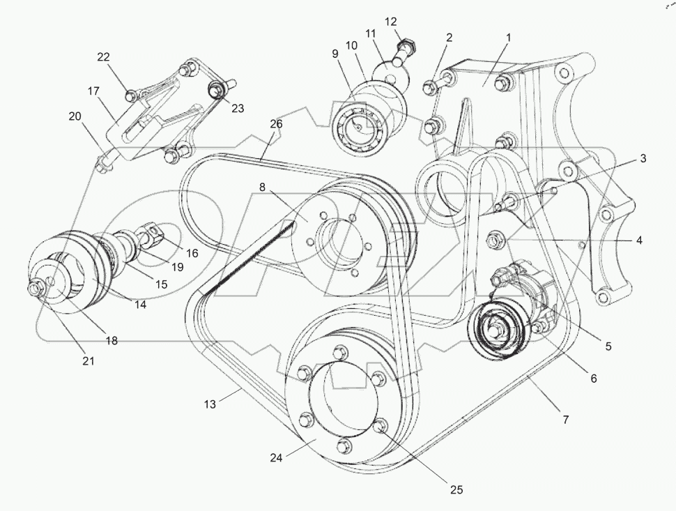  Механизм привода переднего колеса