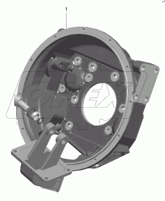  Корпус сцепления в сборе