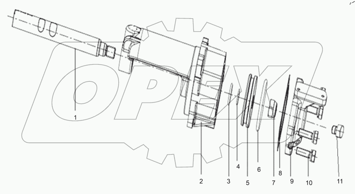  Цилиндр вспомогательного бака