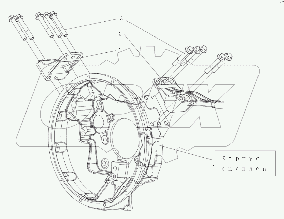  Схема монтажа коробки передач