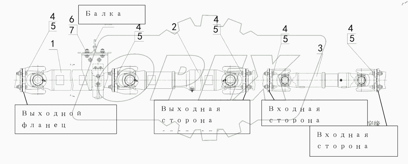  Схема устройства вала коробки передач