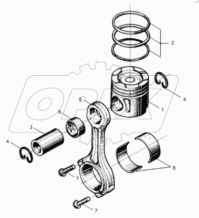  Поршень и шатун