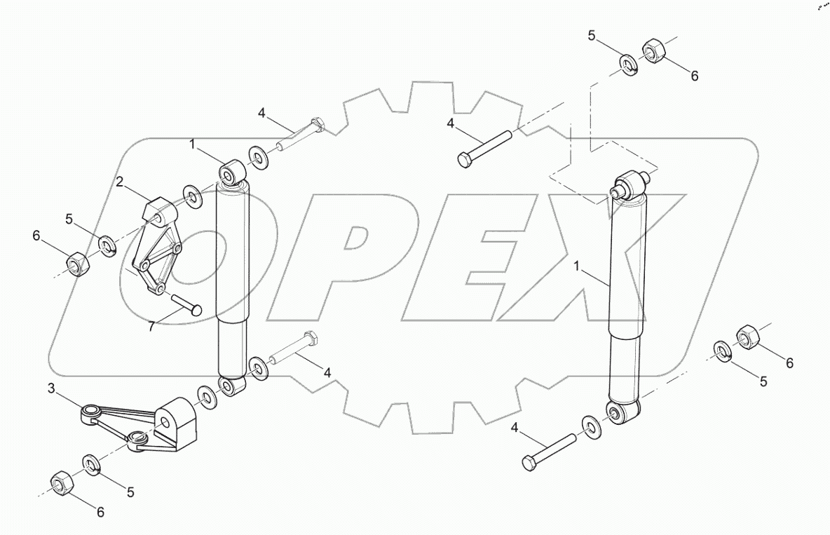  Демпфер передней подвески в сборе