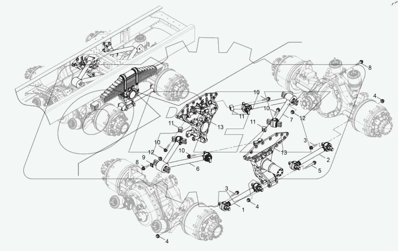  Схема задней подвески