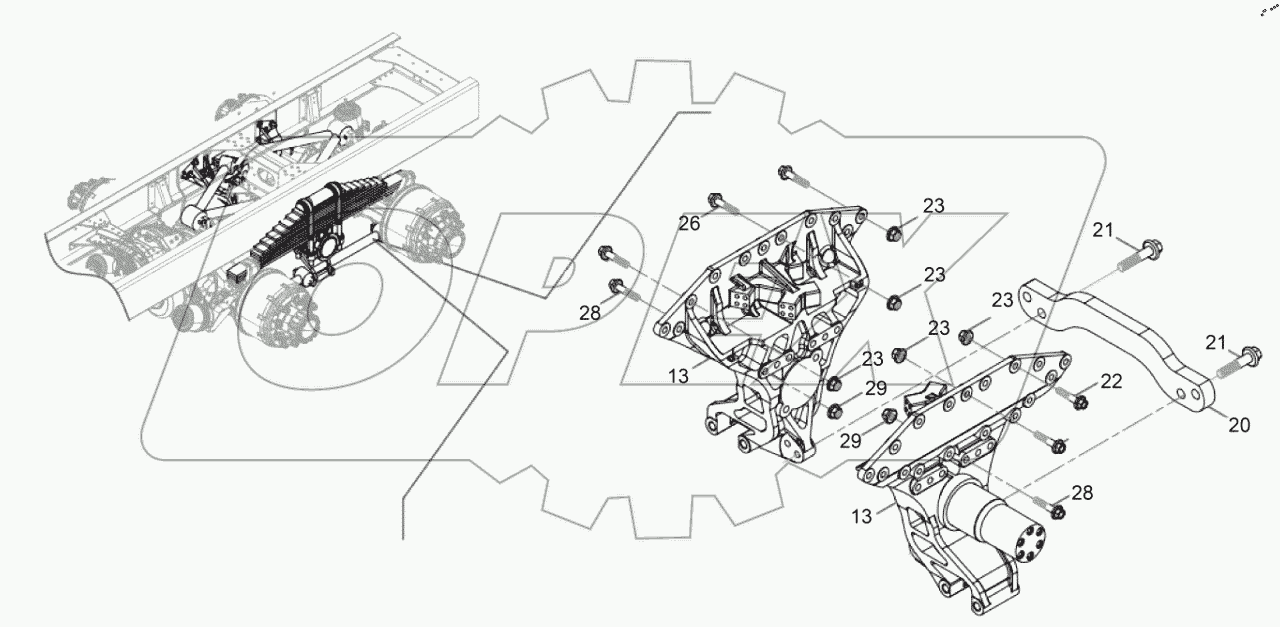  Схема задней подвески