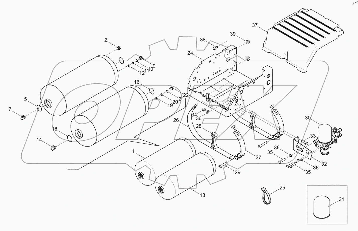  Силовой модуль пневматического тормоза