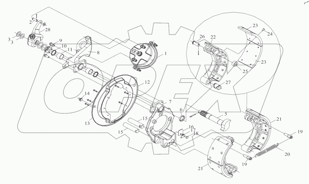  Тормоз переднего моста