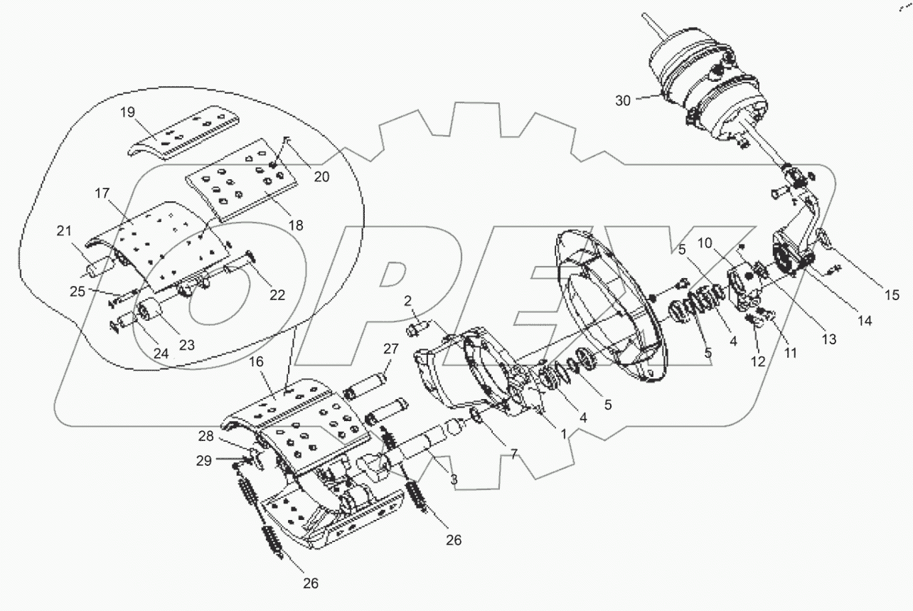  Тормоз заднего моста