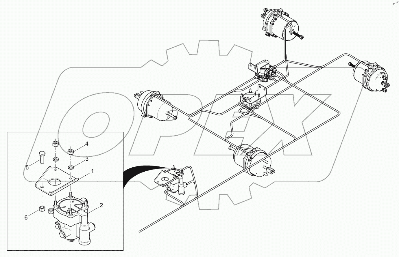  Клапан прицепа в сборе