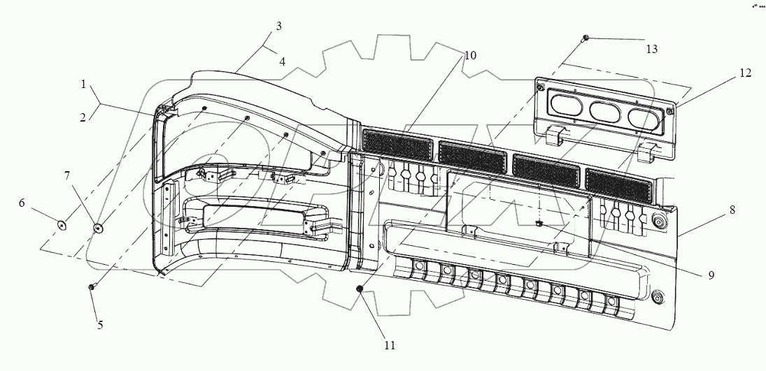  Передний бампер (I)