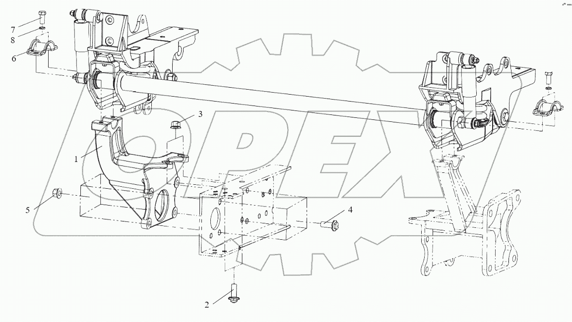 Передняя подвеска кабины (I)