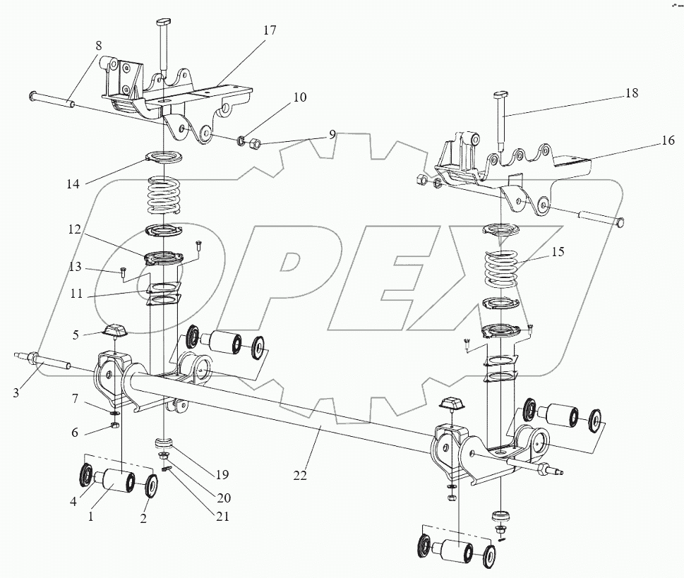  Передняя подвеска кабины (III)