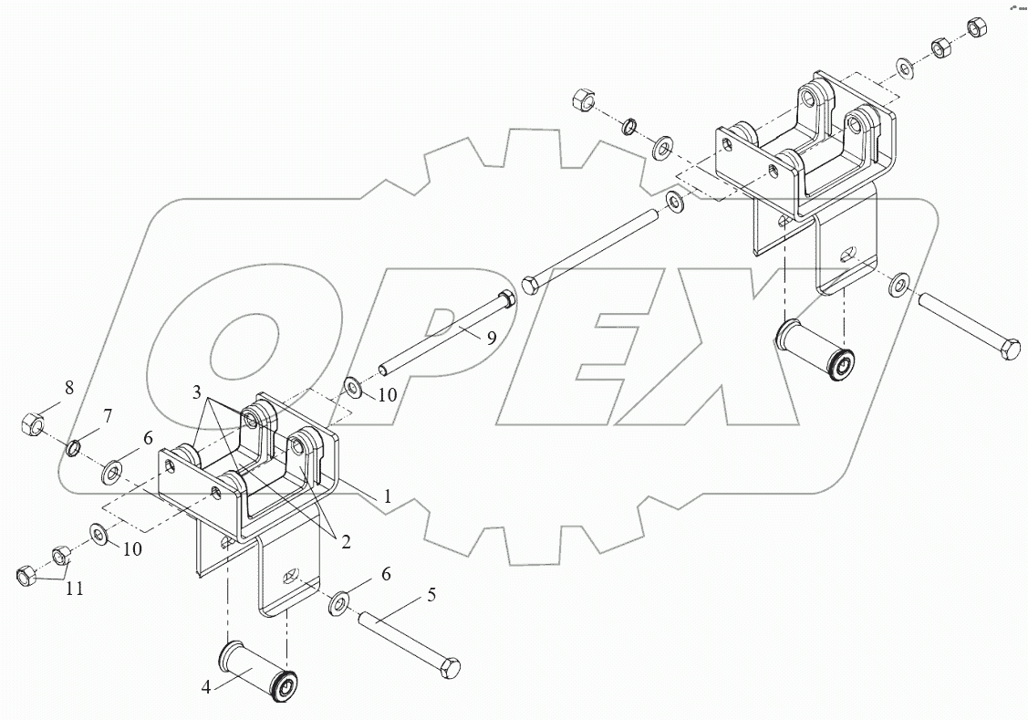  Задняя подвеска кабины (I)