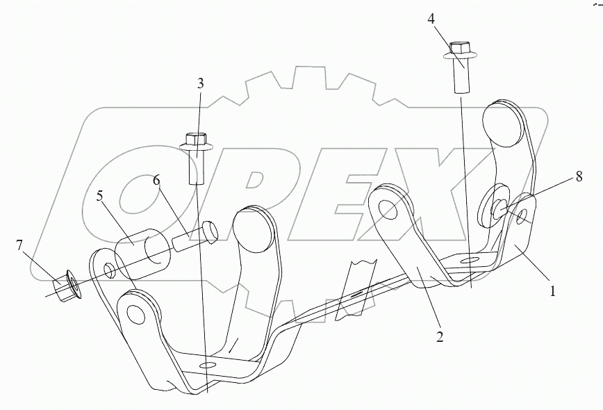  Кронштейн огнетушителя