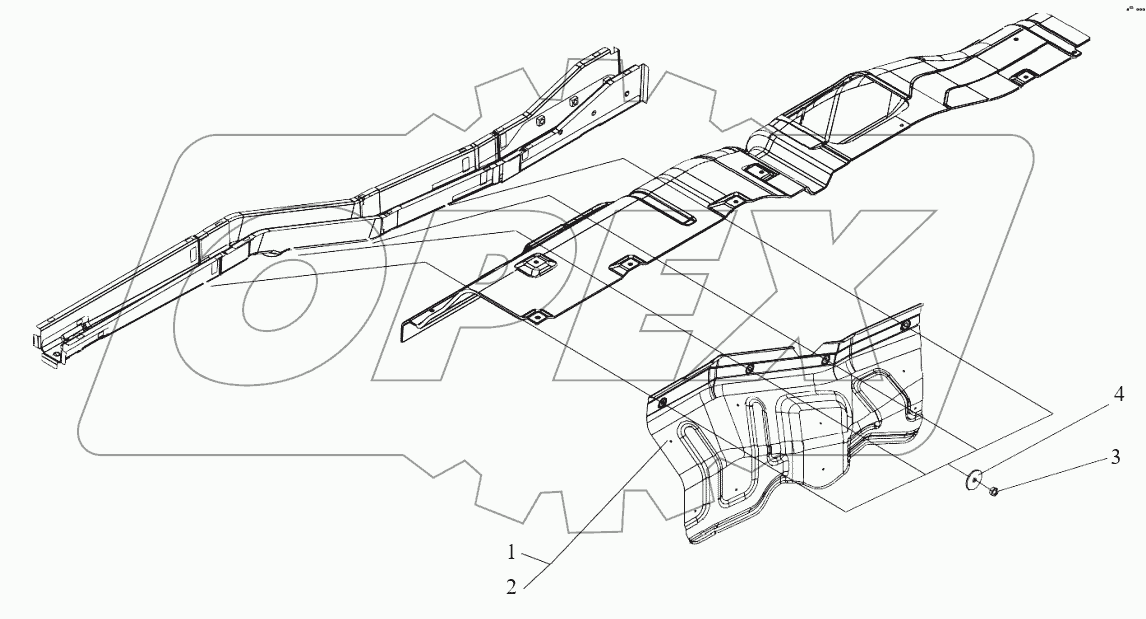  Боковые перегородки двигателя