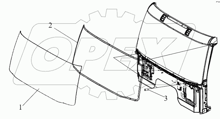  Лобовое стекло