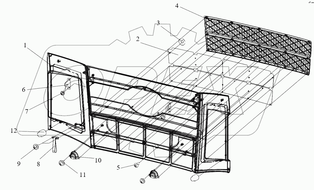  Наружная панель передка