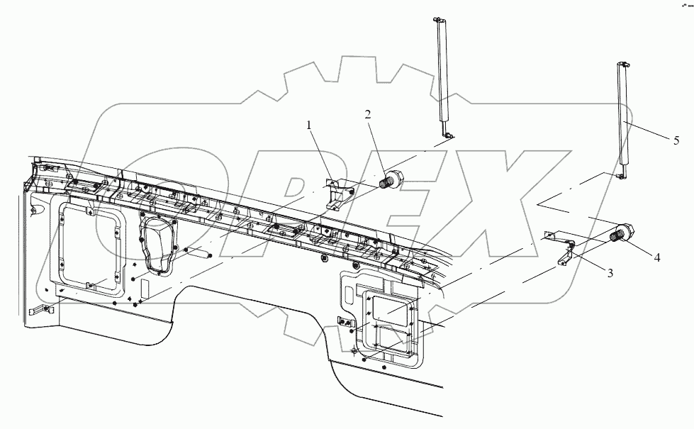  Пневматическая рессора и кронштейны