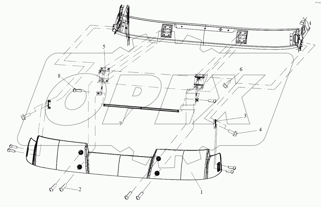  Противосолнечный брызговик крыши