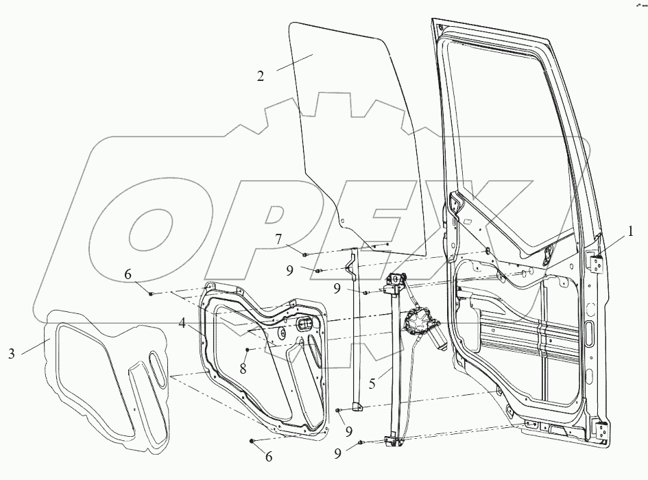  Передние двери