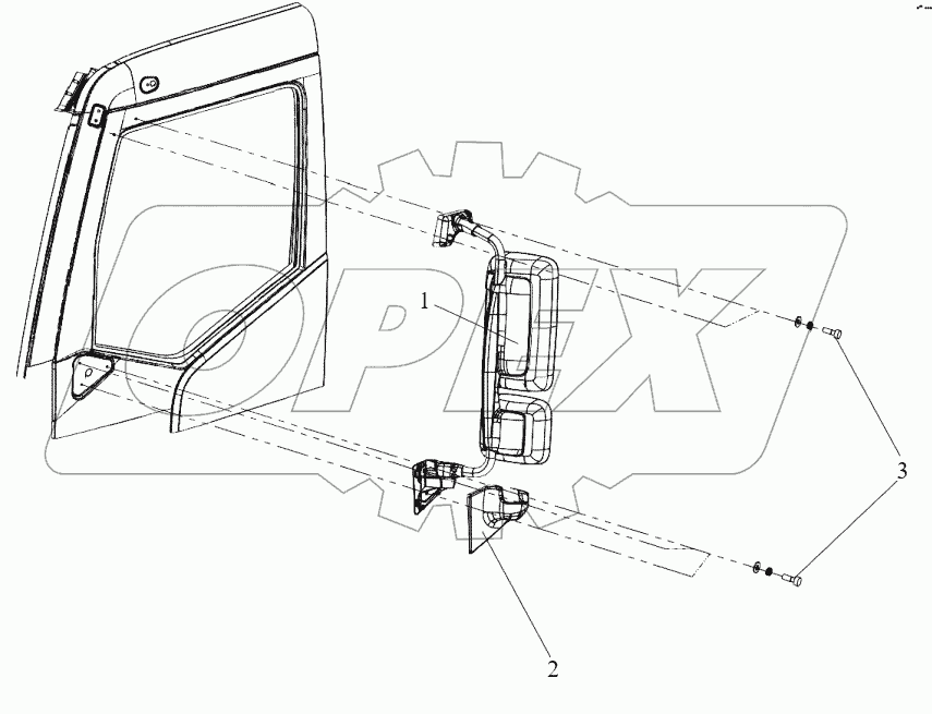  Левое наружное зеркало заднего вида