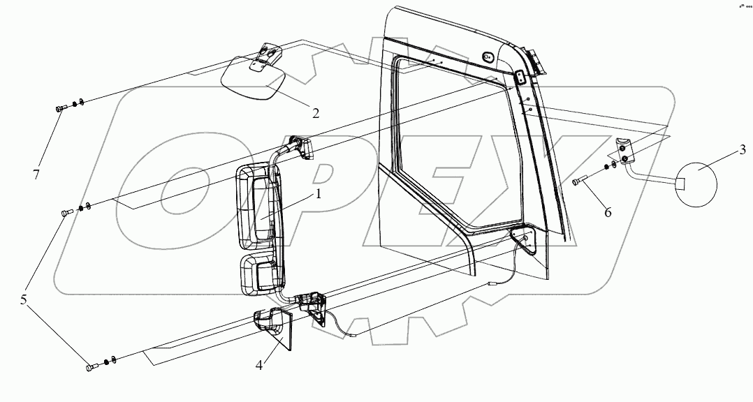  Правое зеркало заднего вида