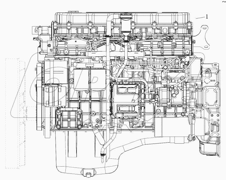  Двигатель (левая схема)