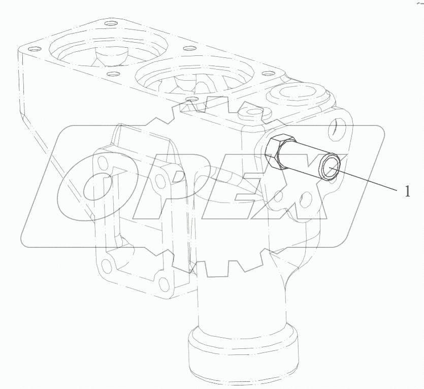  Штуцер перепускного трубопровода мочевины