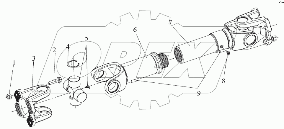  Приводной вал заднего моста