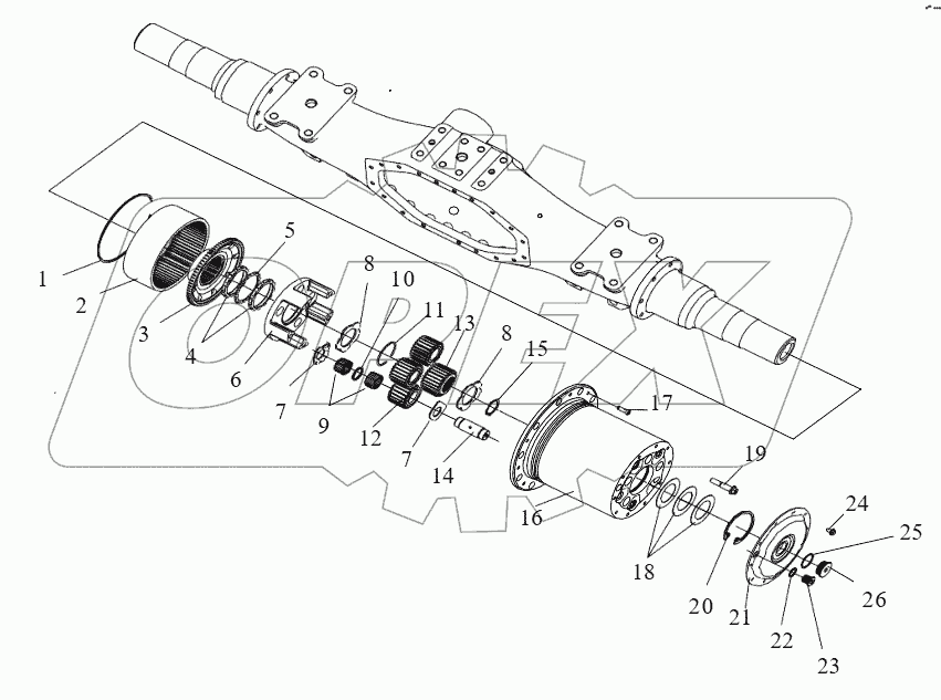  Колесный редуктор