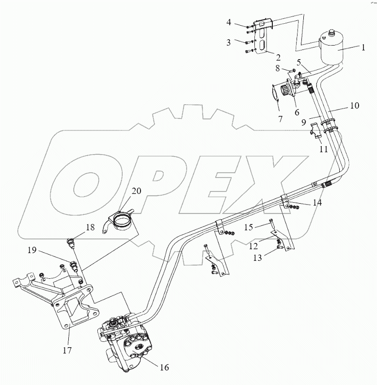  Трубопроводы рулевого механизма с гидроусилителем