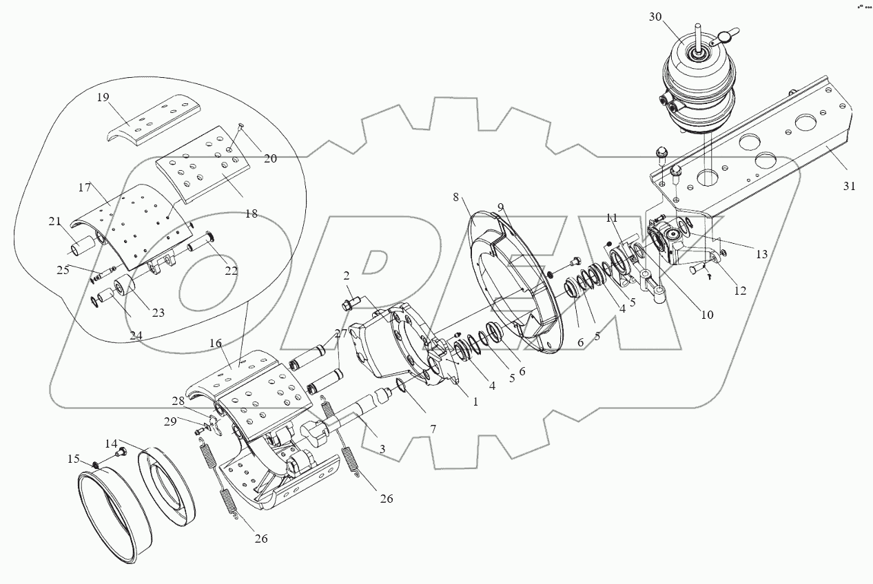  Тормозные механизмы задних колес