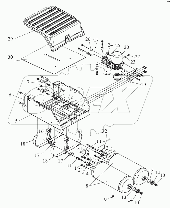  Пневматический тормозной модуль