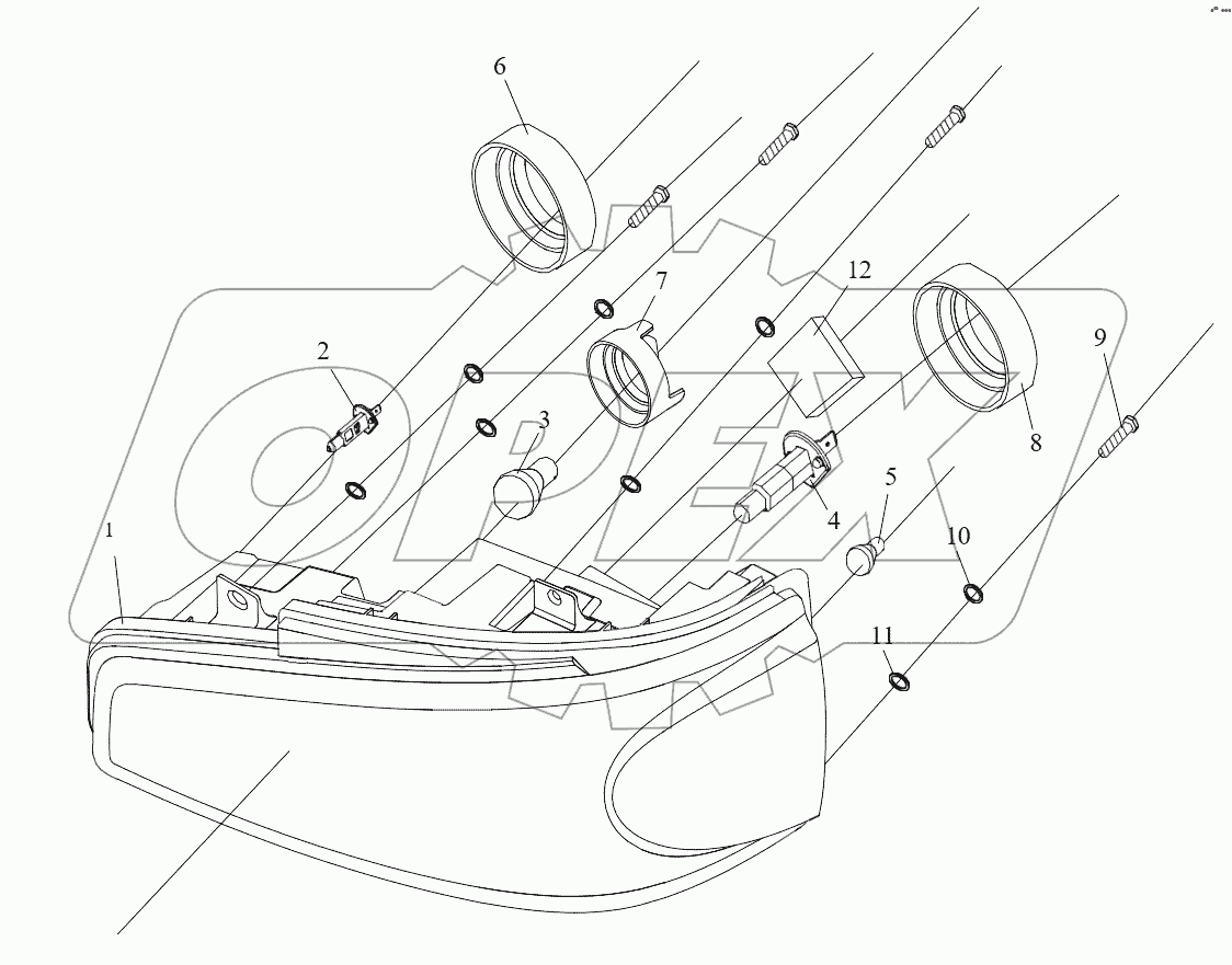  Передние комбинированные фары