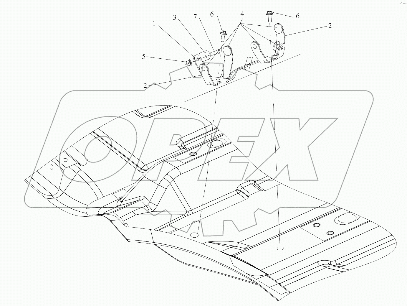  Кронштейн огнетушителя