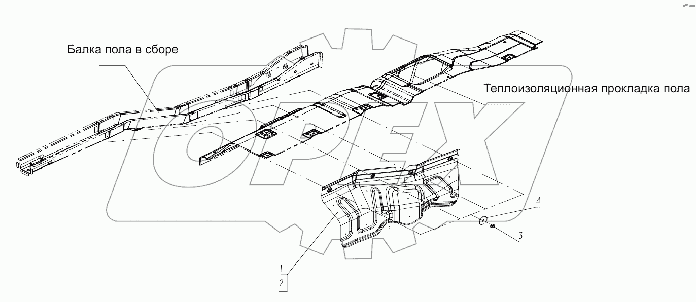  Боковой щит двигателя